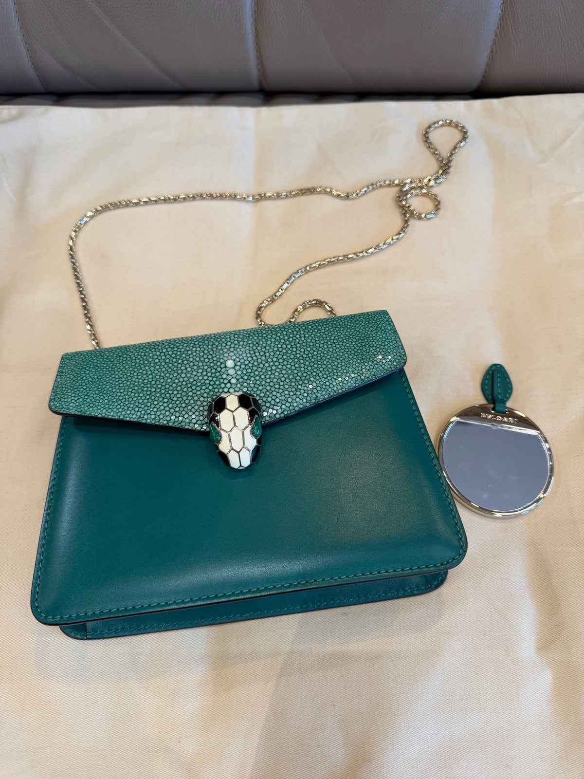 Bvlgari - Serpenti Forever - Exotic leathers - Stingray - Green