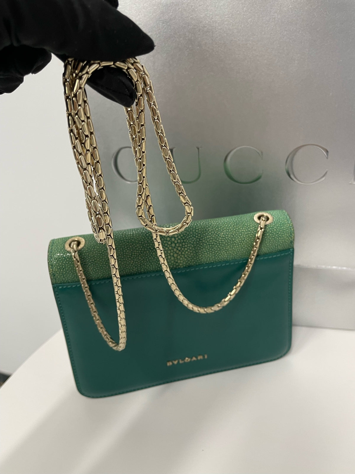 Bvlgari - Serpenti Forever - Exotic leathers - Stingray - Green