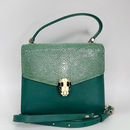 Bvlgari - Serpenti Forever - Exotic leathers - Stingray - Green - (small)
