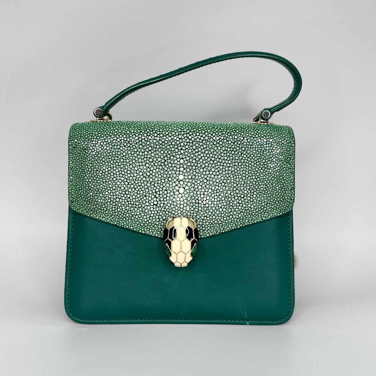 Bvlgari - Serpenti Forever - Exotic leathers - Stingray - Green - (small)