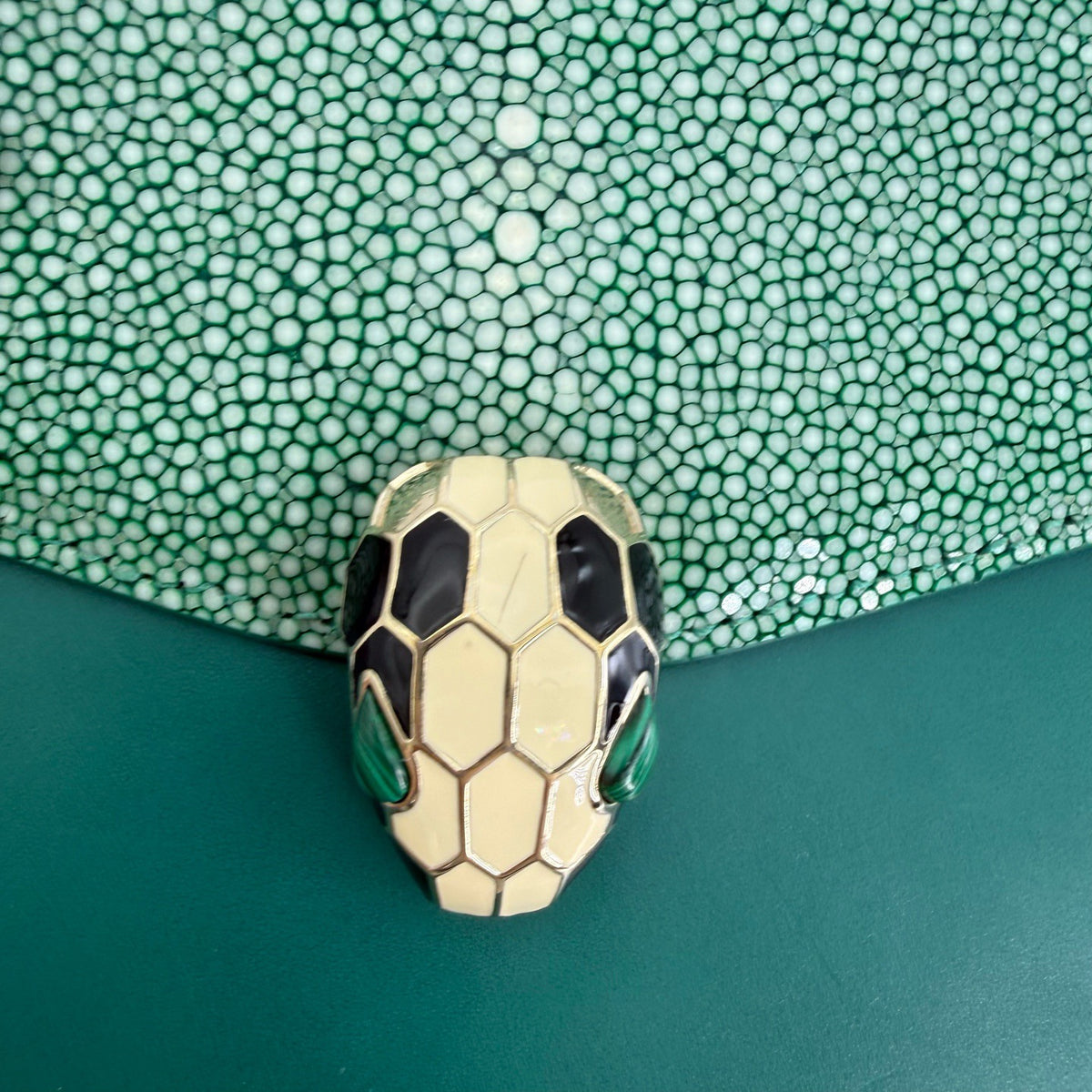 Bvlgari - Serpenti Forever - Exotic leathers - Stingray - Green - (small)