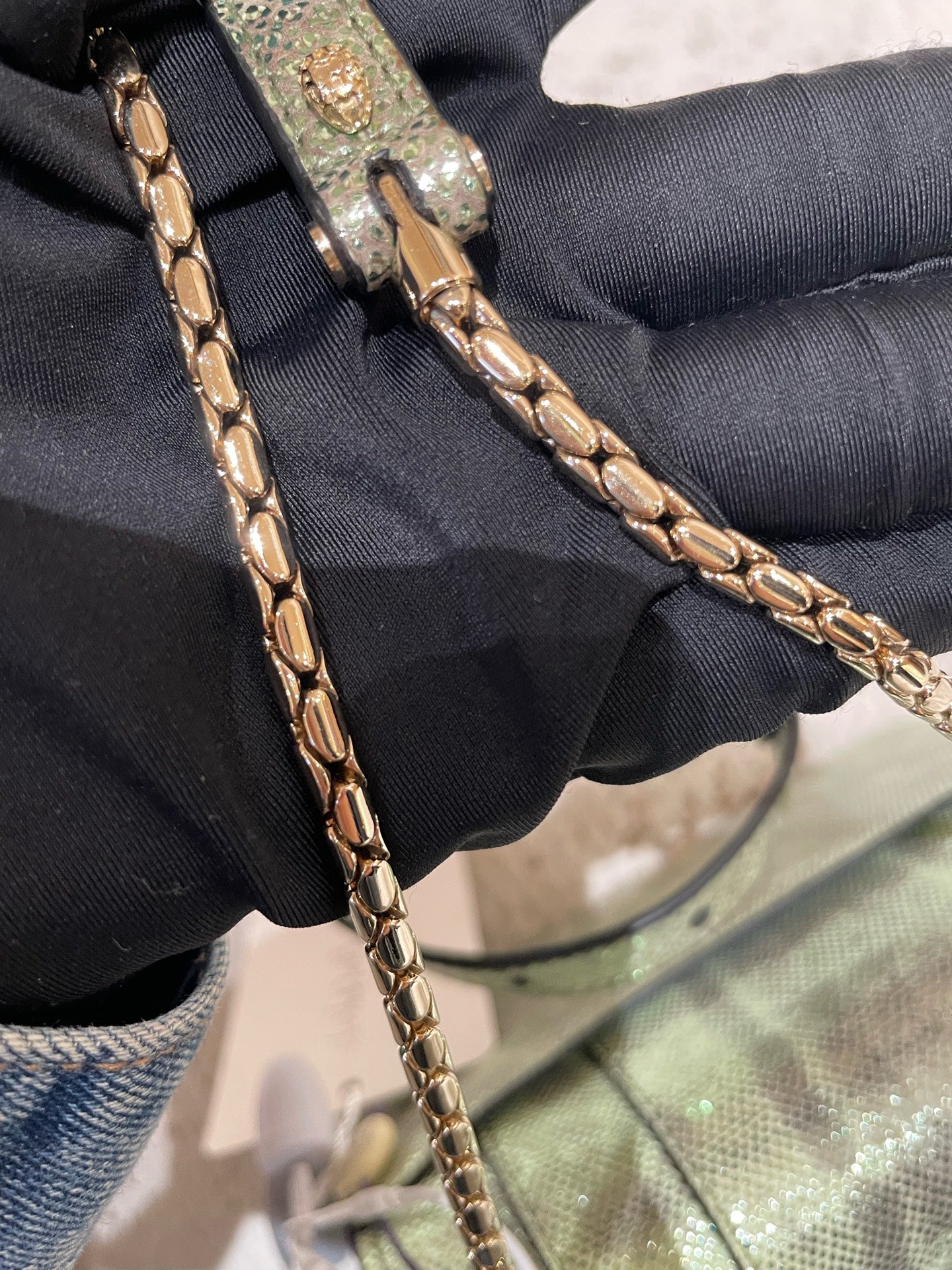 Bvlgari - Serpenti Forever - Exotic leathers - Water snake - Green - (small)