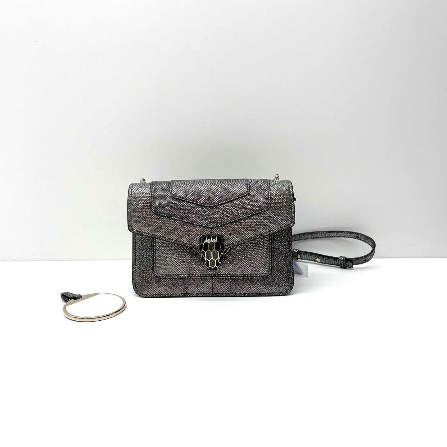 Bvlgari - Serpenti Forever - Exotic leathers - Water snake - Silver - (mini)