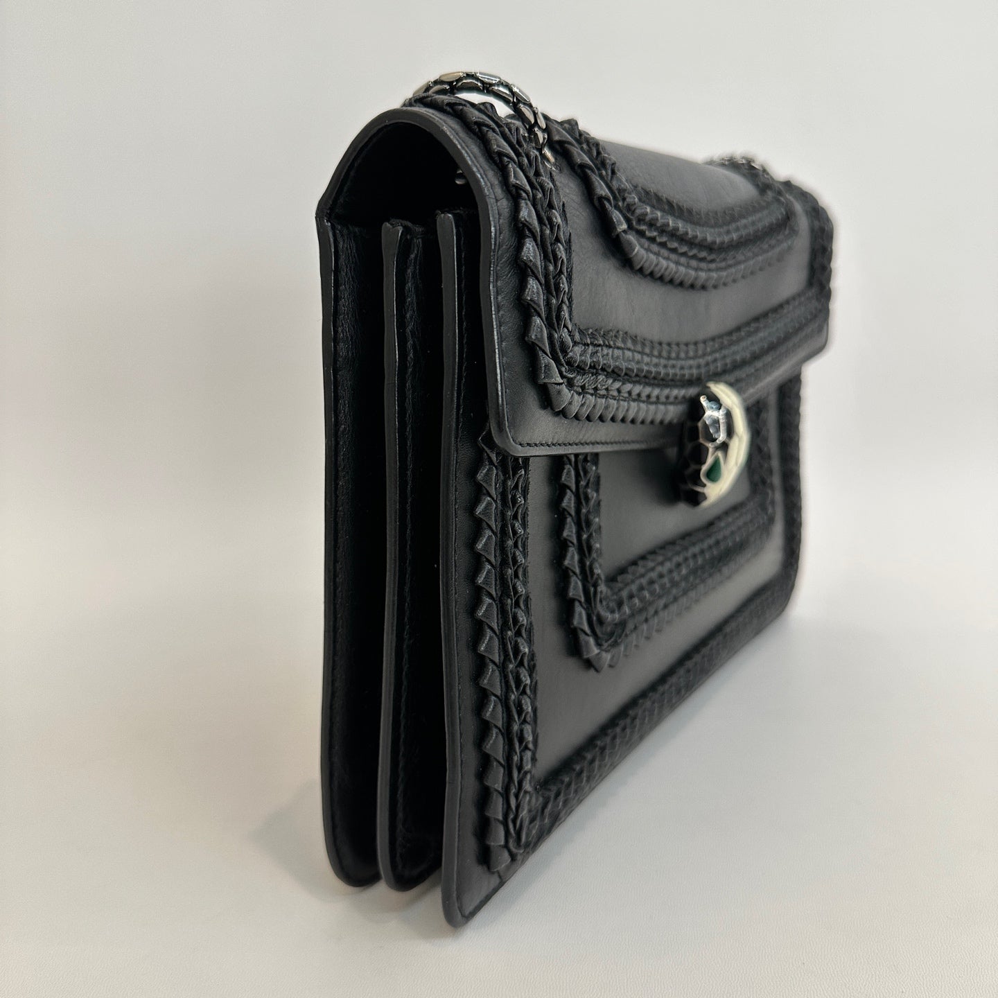 Bvlgari - Serpenti Forever Flap Bag - Calfskin leather - Black - (medium)