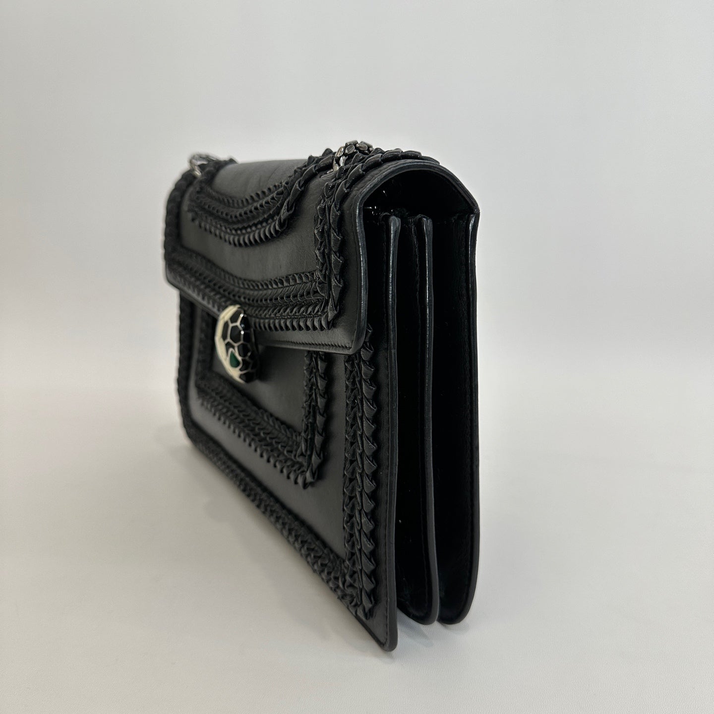 Bvlgari - Serpenti Forever Flap Bag - Calfskin leather - Black - (medium)