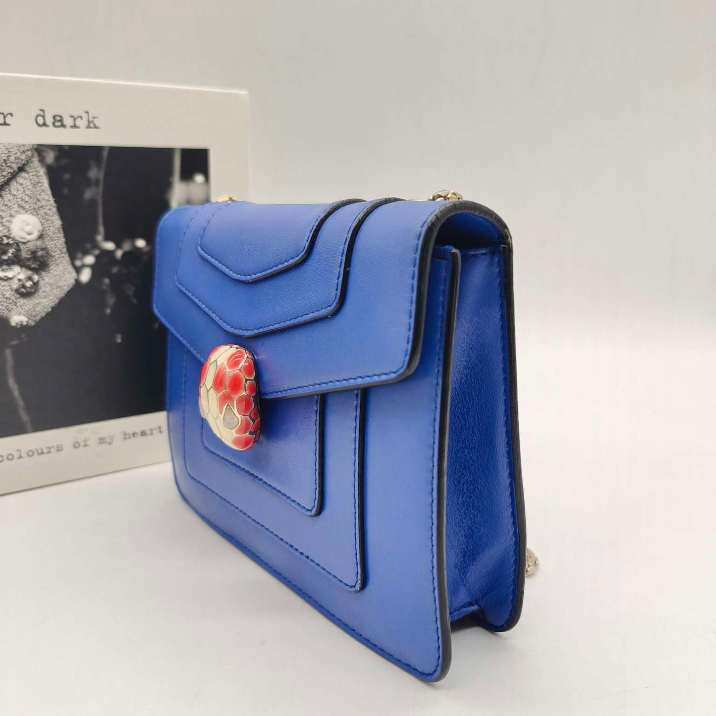 Bvlgari - Serpenti Forever Flap Bag - Leather - Blue - (Small)