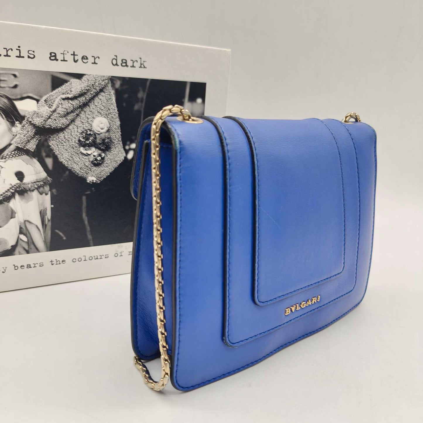 Bvlgari - Serpenti Forever Flap Bag - Leather - Blue - (Small)