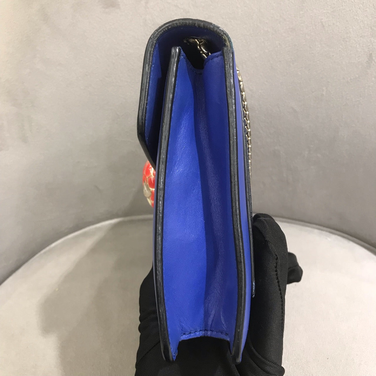 Bvlgari - Serpenti Forever Flap Bag - Leather - Blue - (Small)