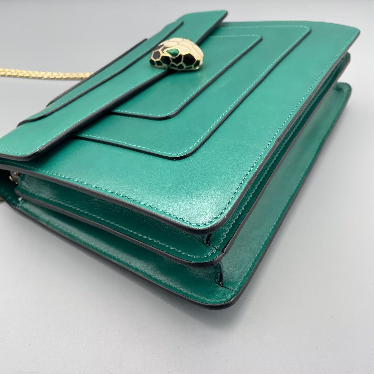 Bvlgari - Serpenti Forever Flap Bag - Leather - Green - (medium)