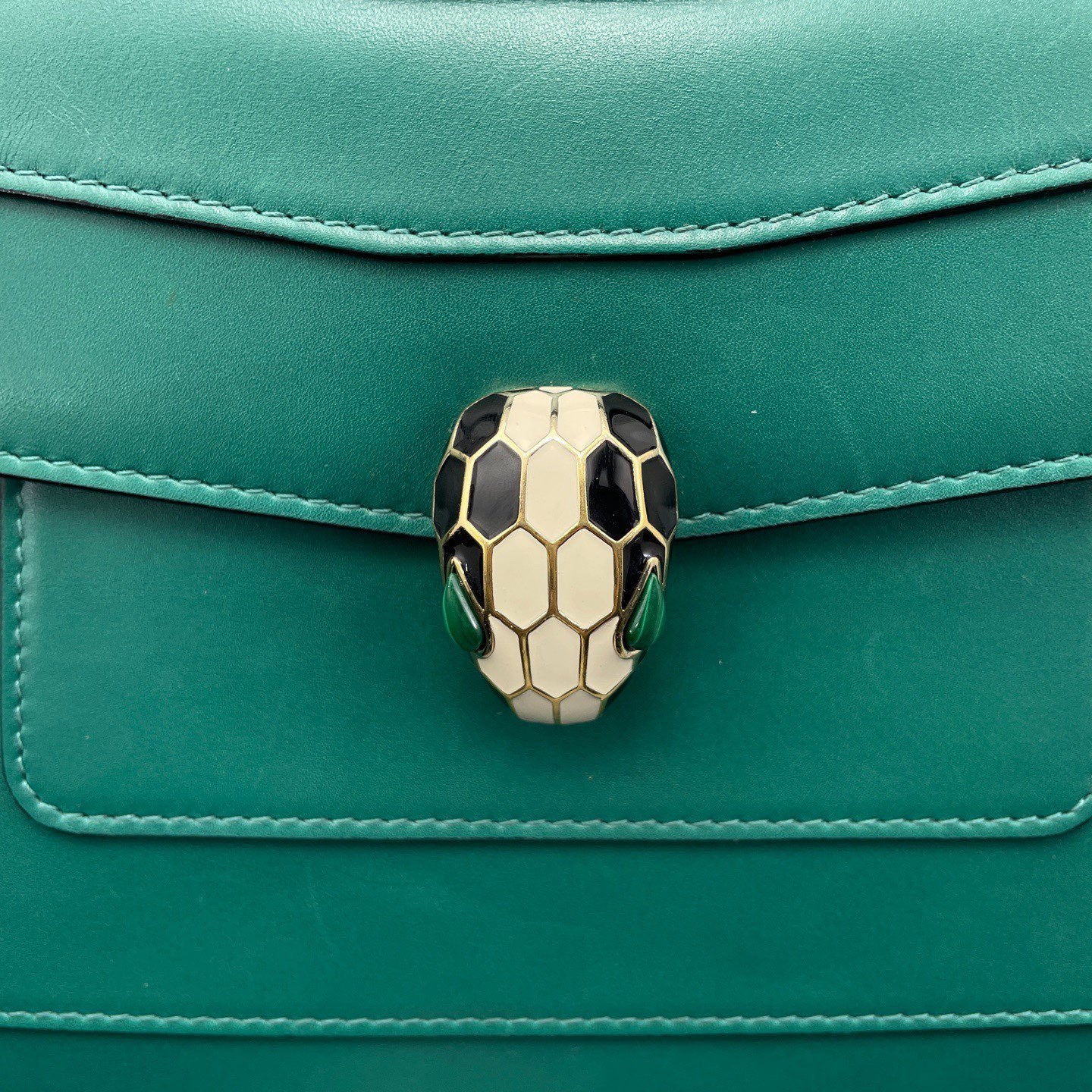Bvlgari - Serpenti Forever Flap Bag - Leather - Green - (medium)