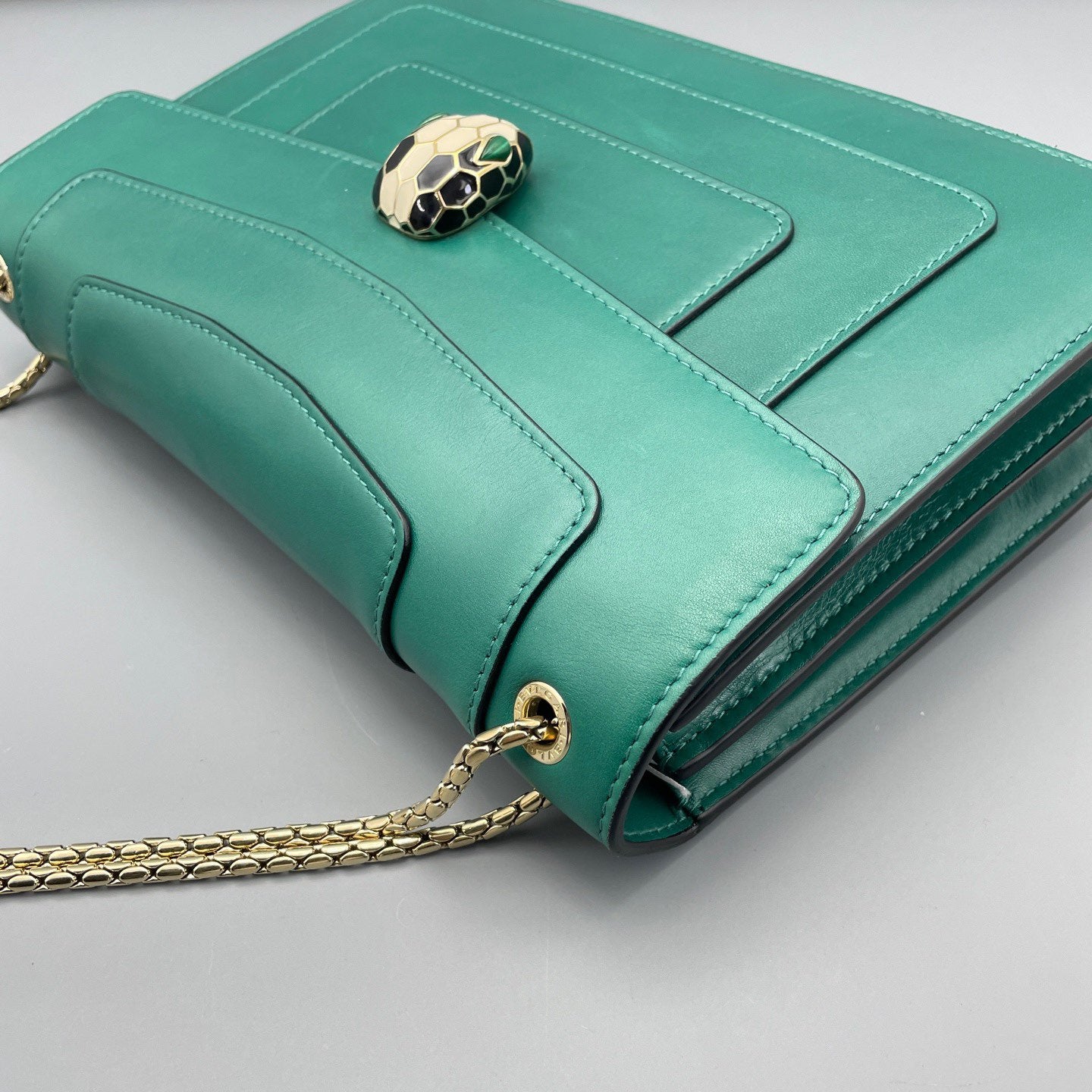 Bvlgari - Serpenti Forever Flap Bag - Leather - Green - (medium)