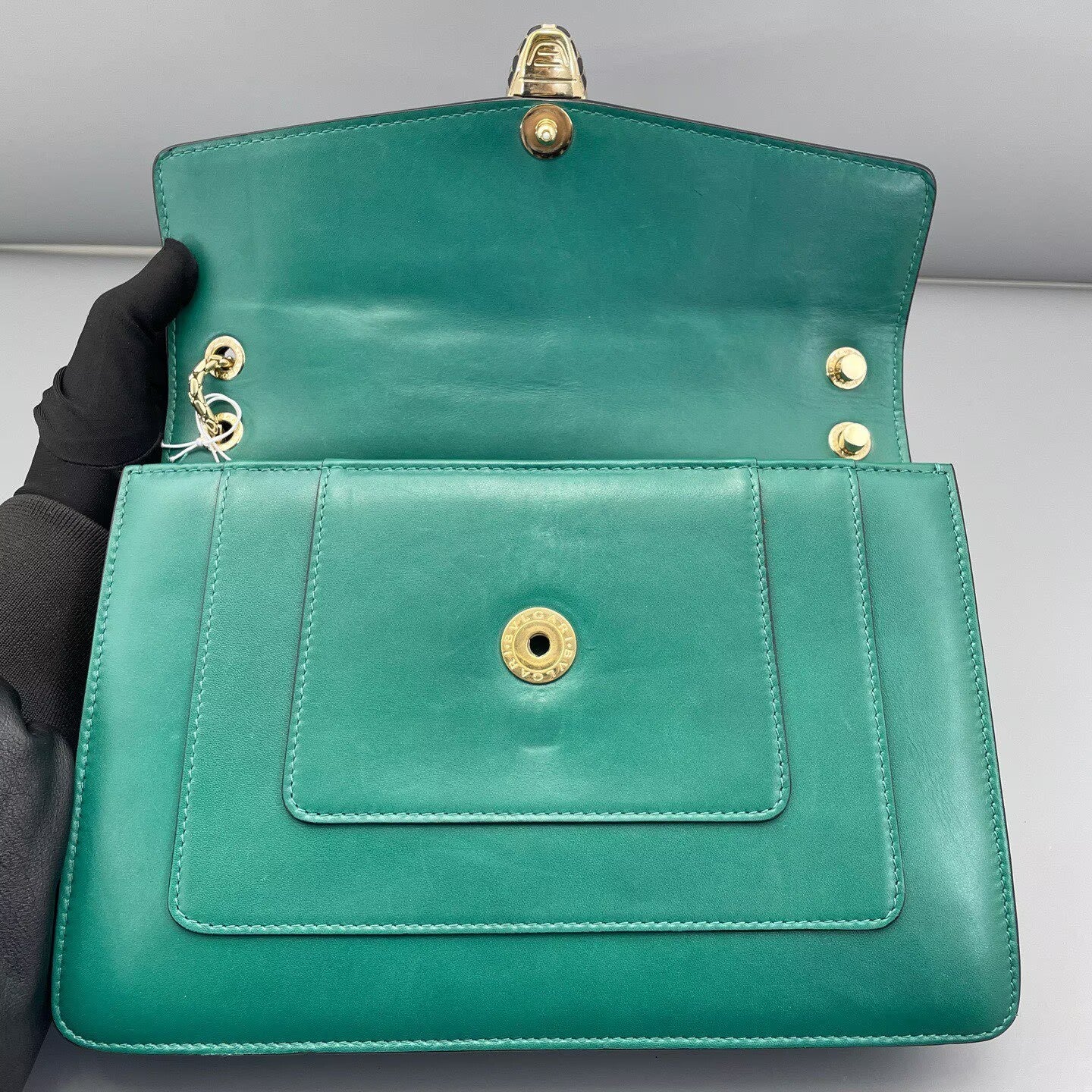 Bvlgari - Serpenti Forever Flap Bag - Leather - Green - (medium)