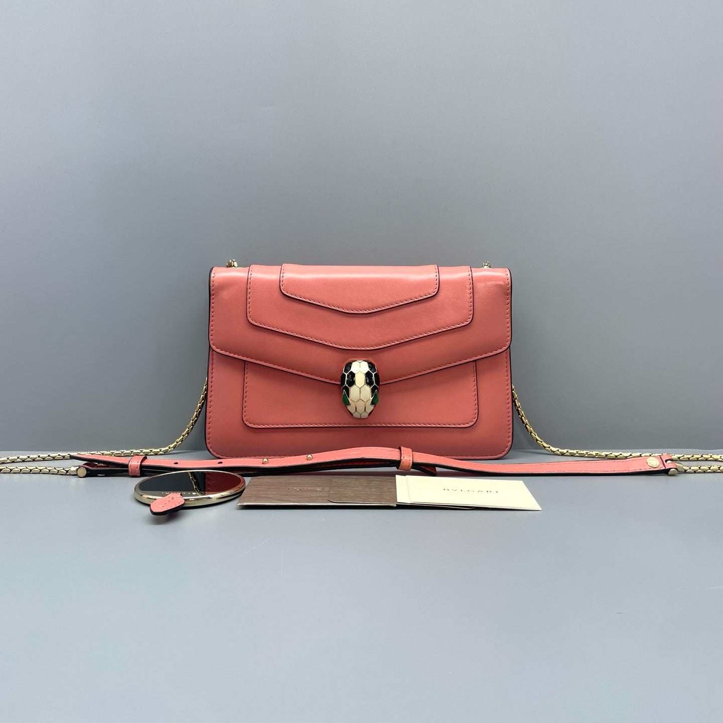 Bvlgari - Serpenti Forever Flap Bag - Leather - Pink - (Small)