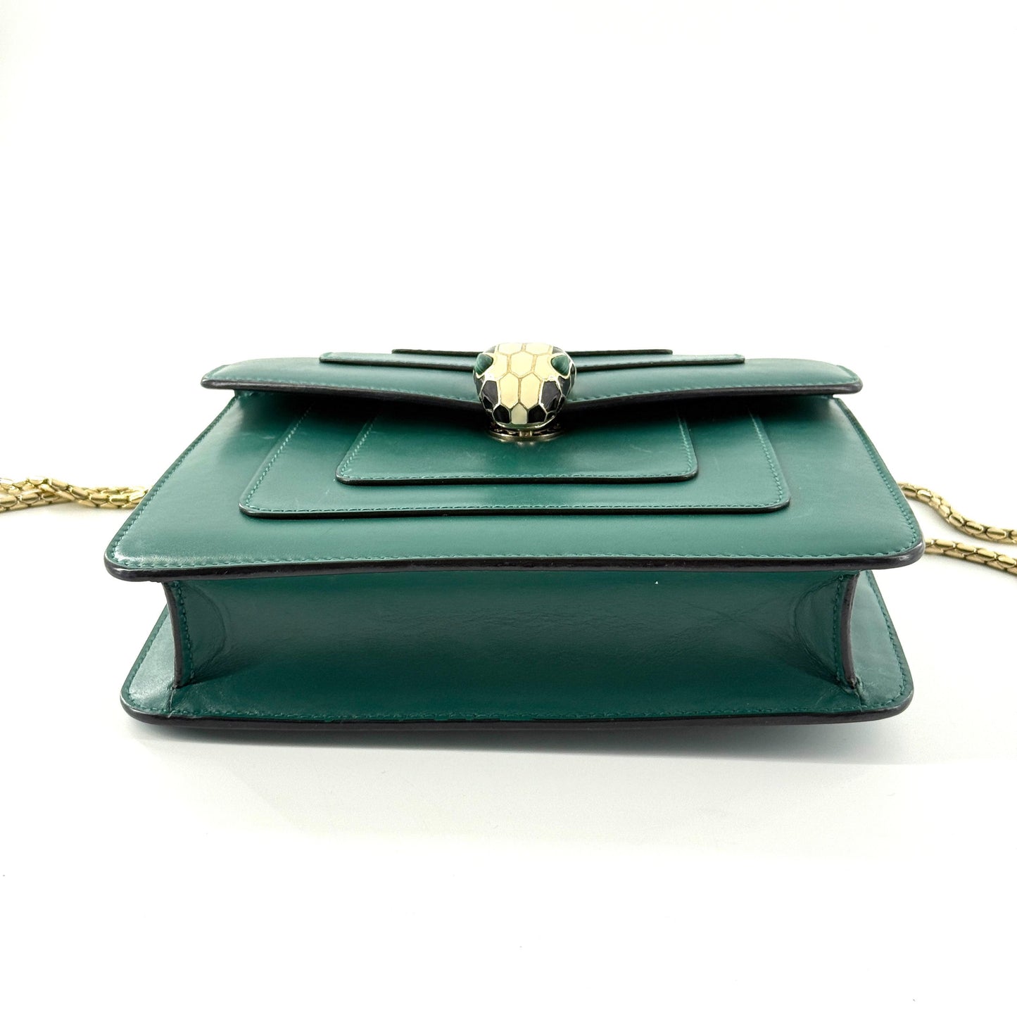 Bvlgari - Serpenti Forever Flap Bag - Smooth calf leather - Green - (Mini)