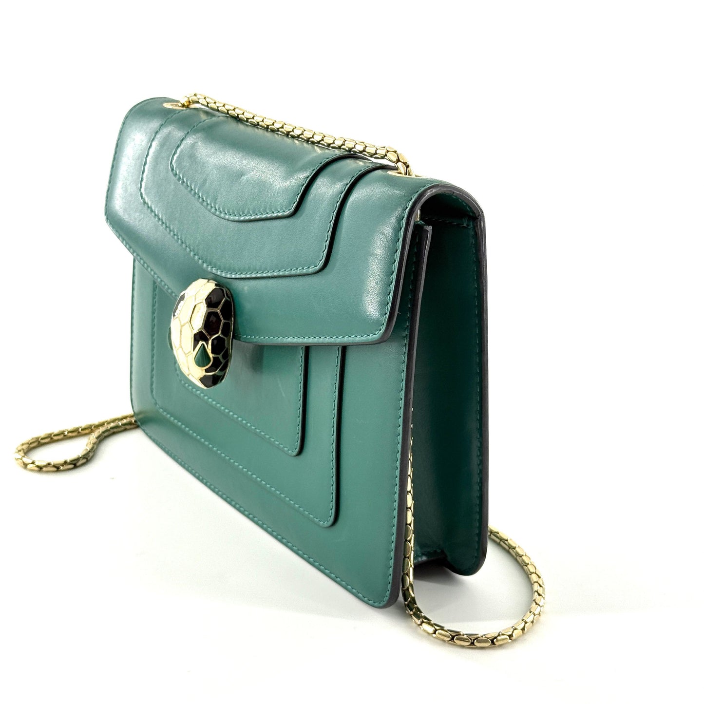 Bvlgari - Serpenti Forever Flap Bag - Smooth calf leather - Green - (Mini)