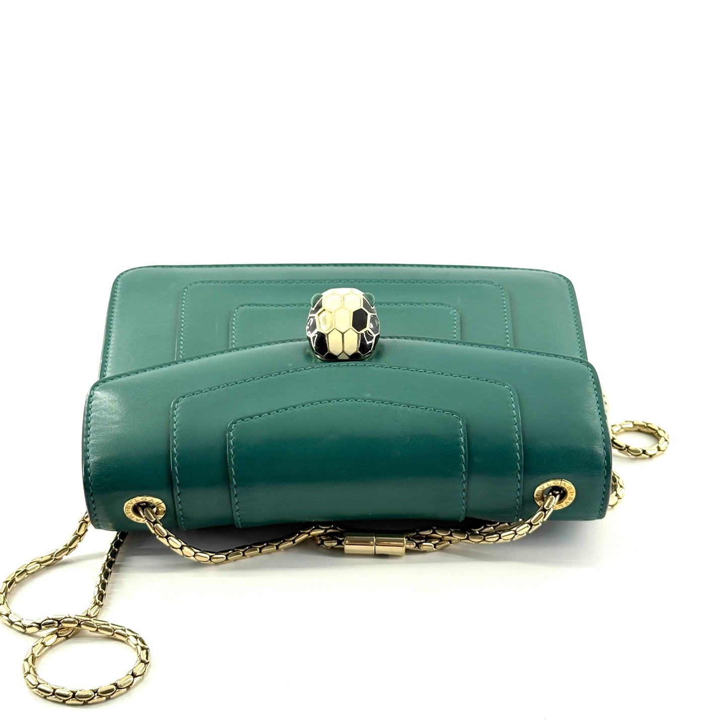 Bvlgari - Serpenti Forever Flap Bag - Smooth calf leather - Green - (Mini)