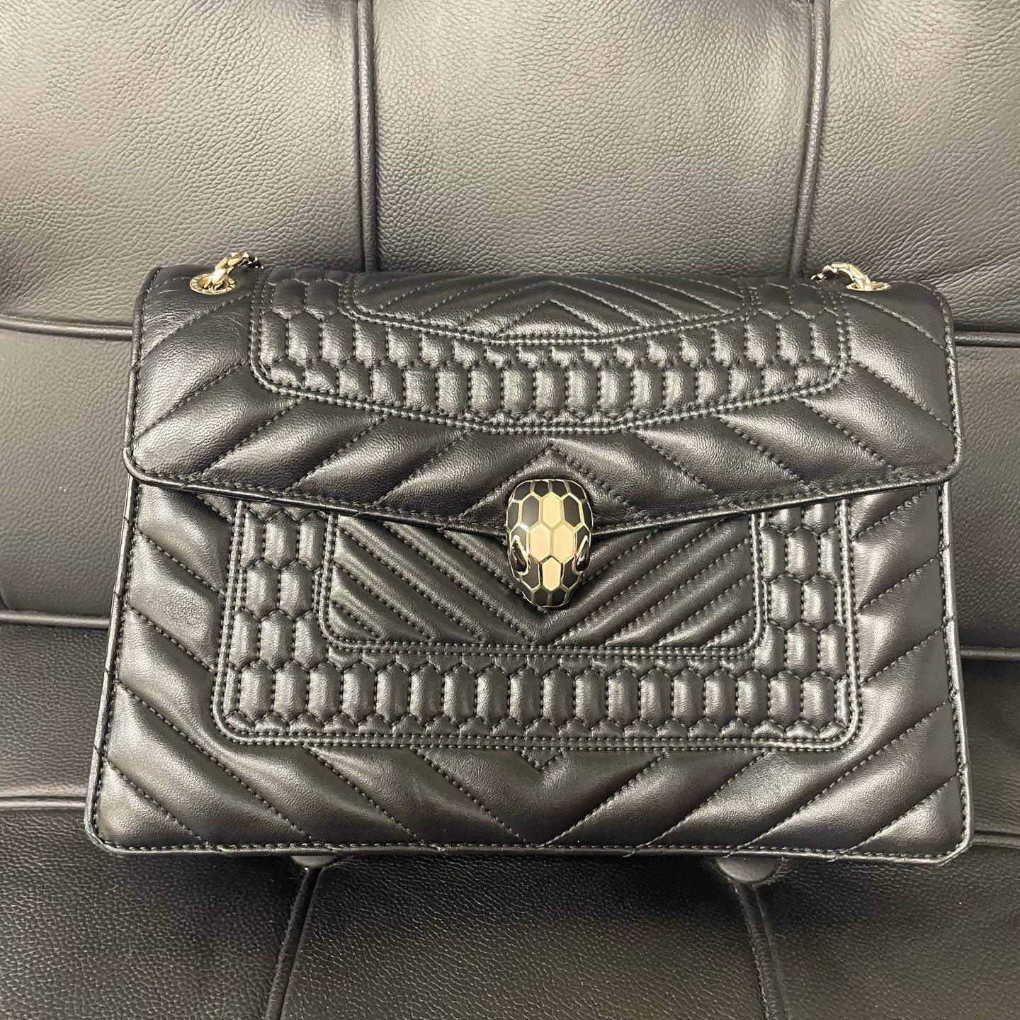Bvlgari - Serpenti Forever - Leather - Black - (medium)