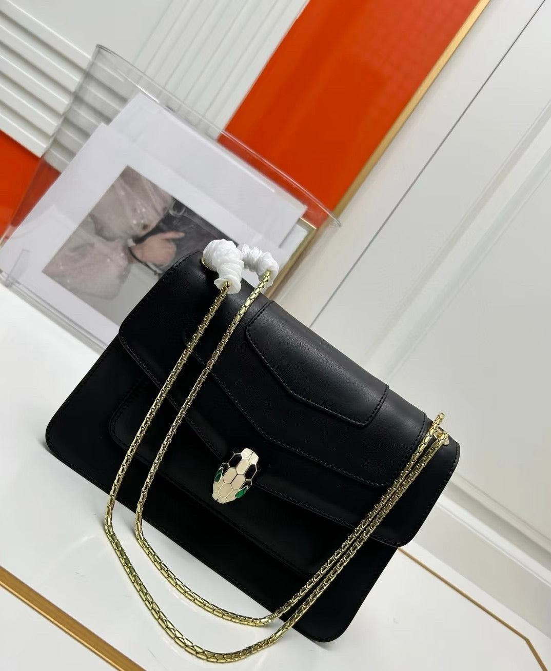 Bvlgari - Serpenti Forever - Leather - Black - (medium)