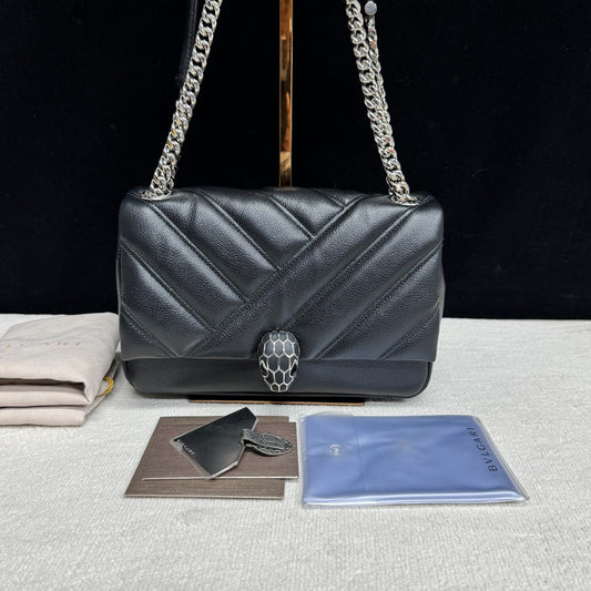 Bvlgari - Serpenti Forever - Leather - Black - (mini)