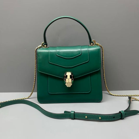 Bvlgari - Serpenti Forever - Leather - Green with Gold-Tone Hardware - (mini)