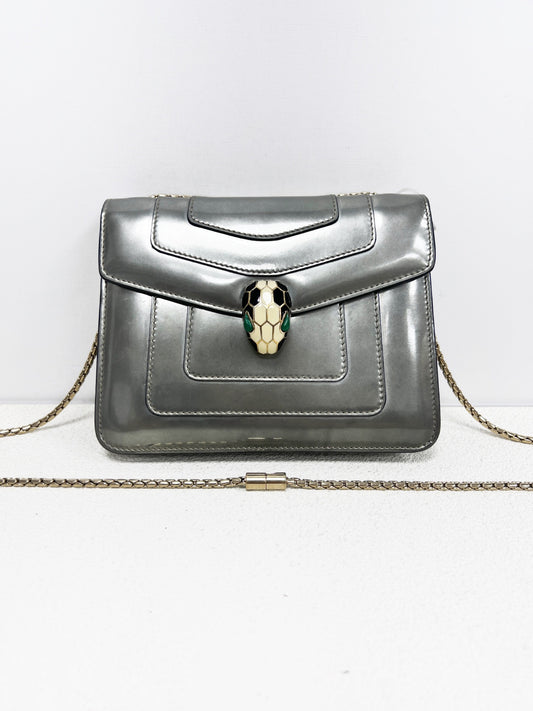 Bvlgari - Serpenti Forever - Leather - Grey - (small)