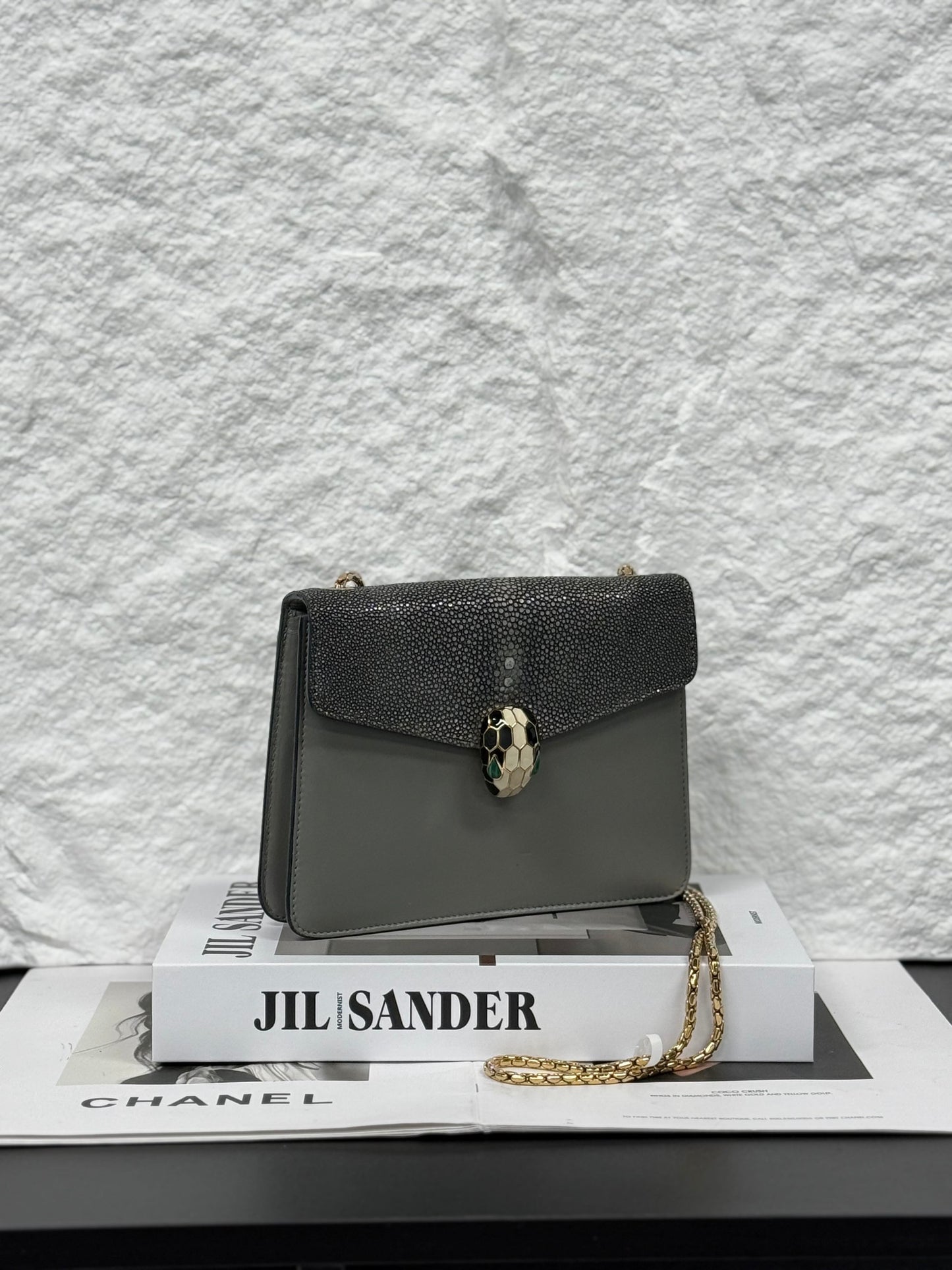 Bvlgari - Serpenti Forever - Leather - Grey - (small)