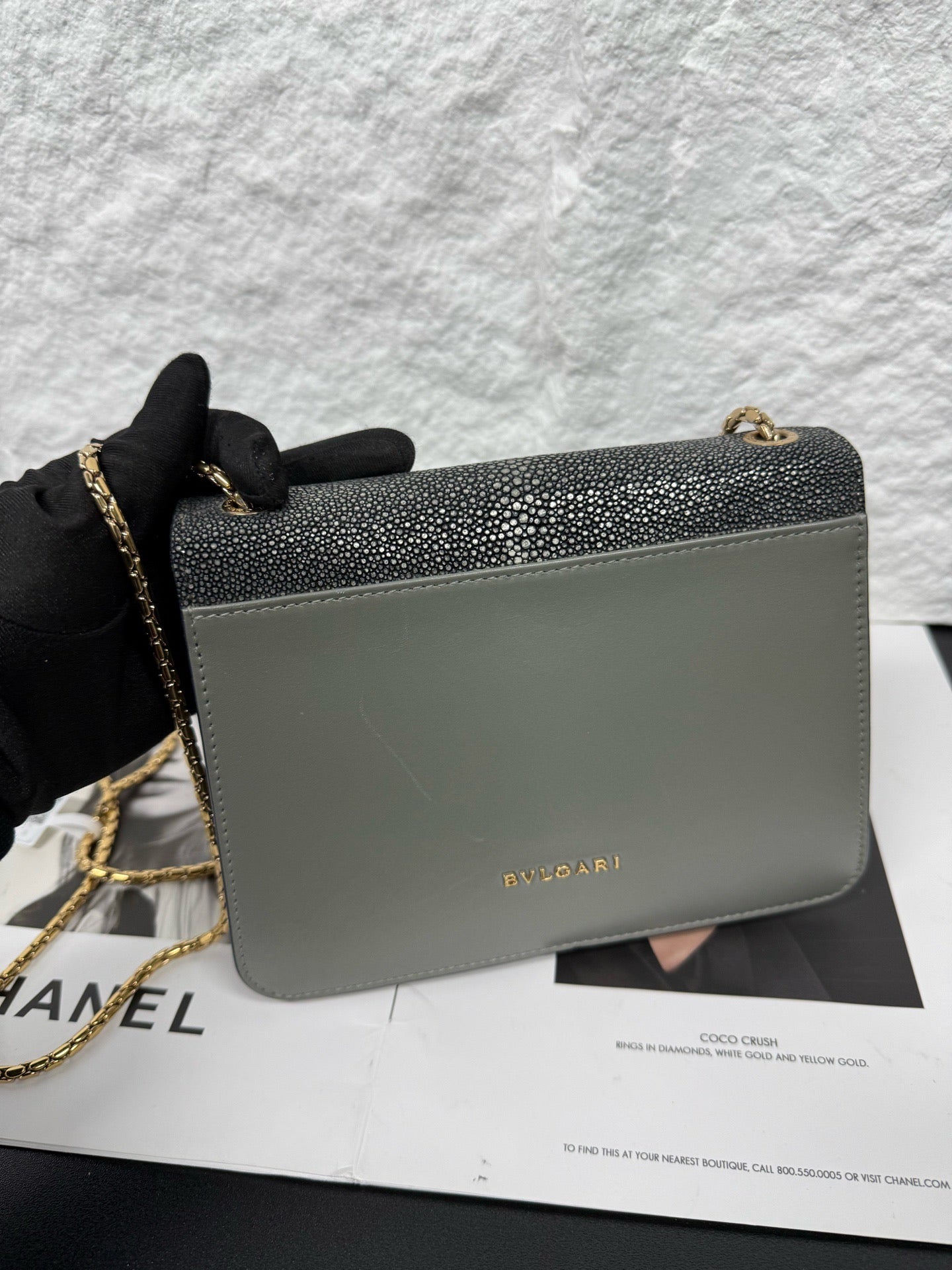 Bvlgari - Serpenti Forever - Leather - Grey - (small)