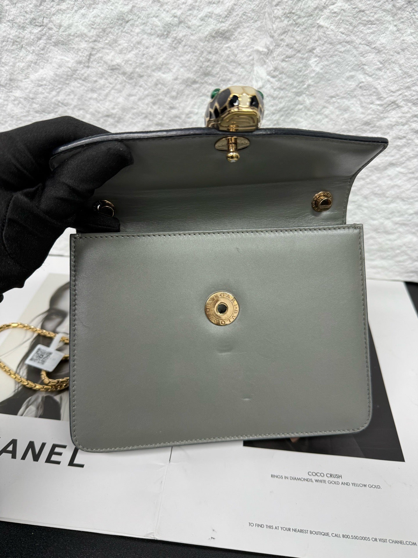 Bvlgari - Serpenti Forever - Leather - Grey - (small)