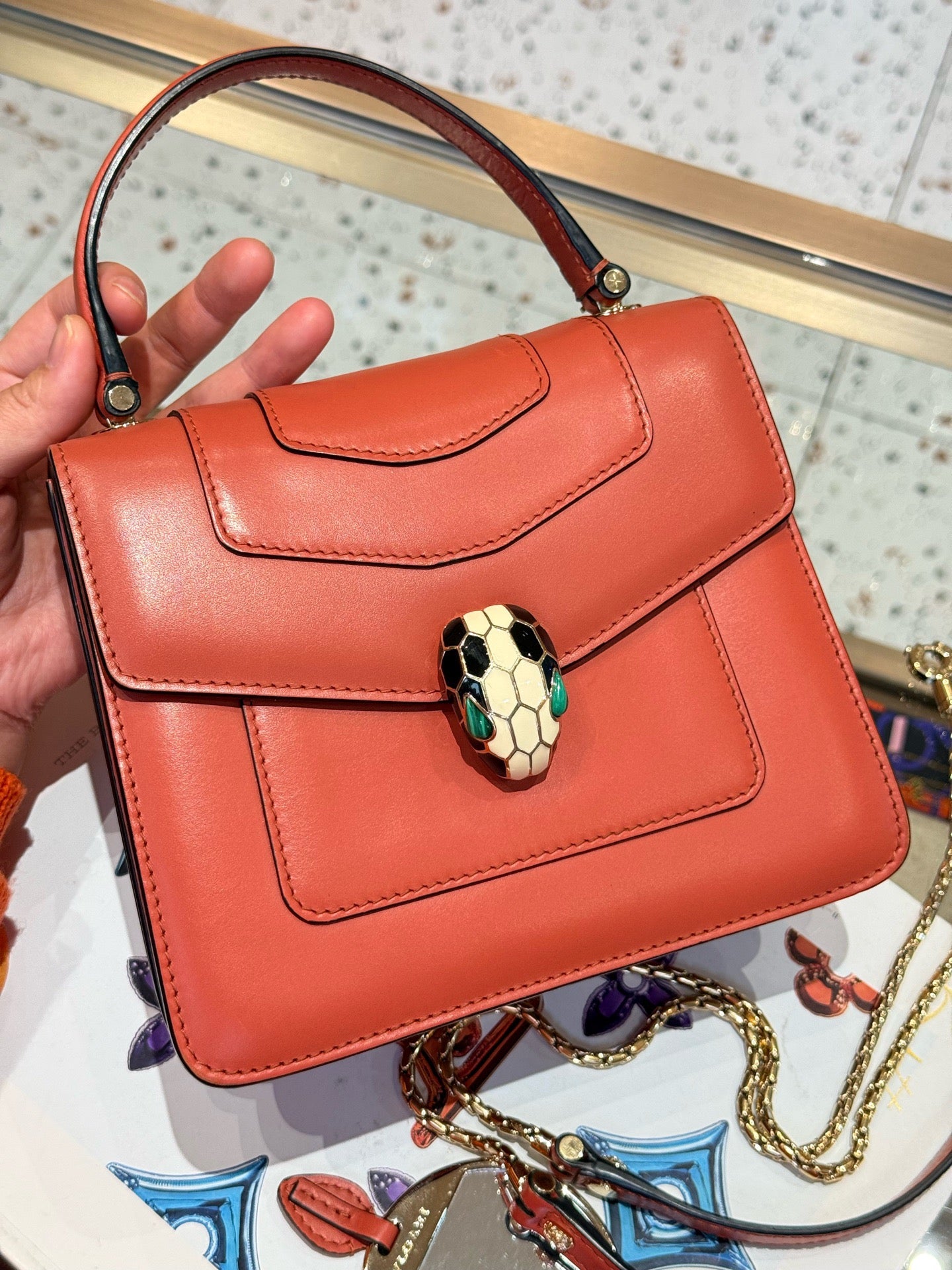 Bvlgari - Serpenti Forever - Leather - Orange - (mini)