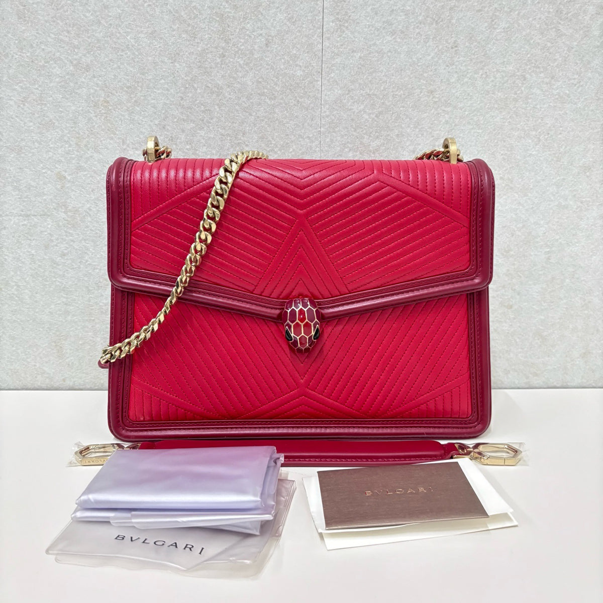 Bvlgari - Serpenti Forever - Leather - Red - (small)