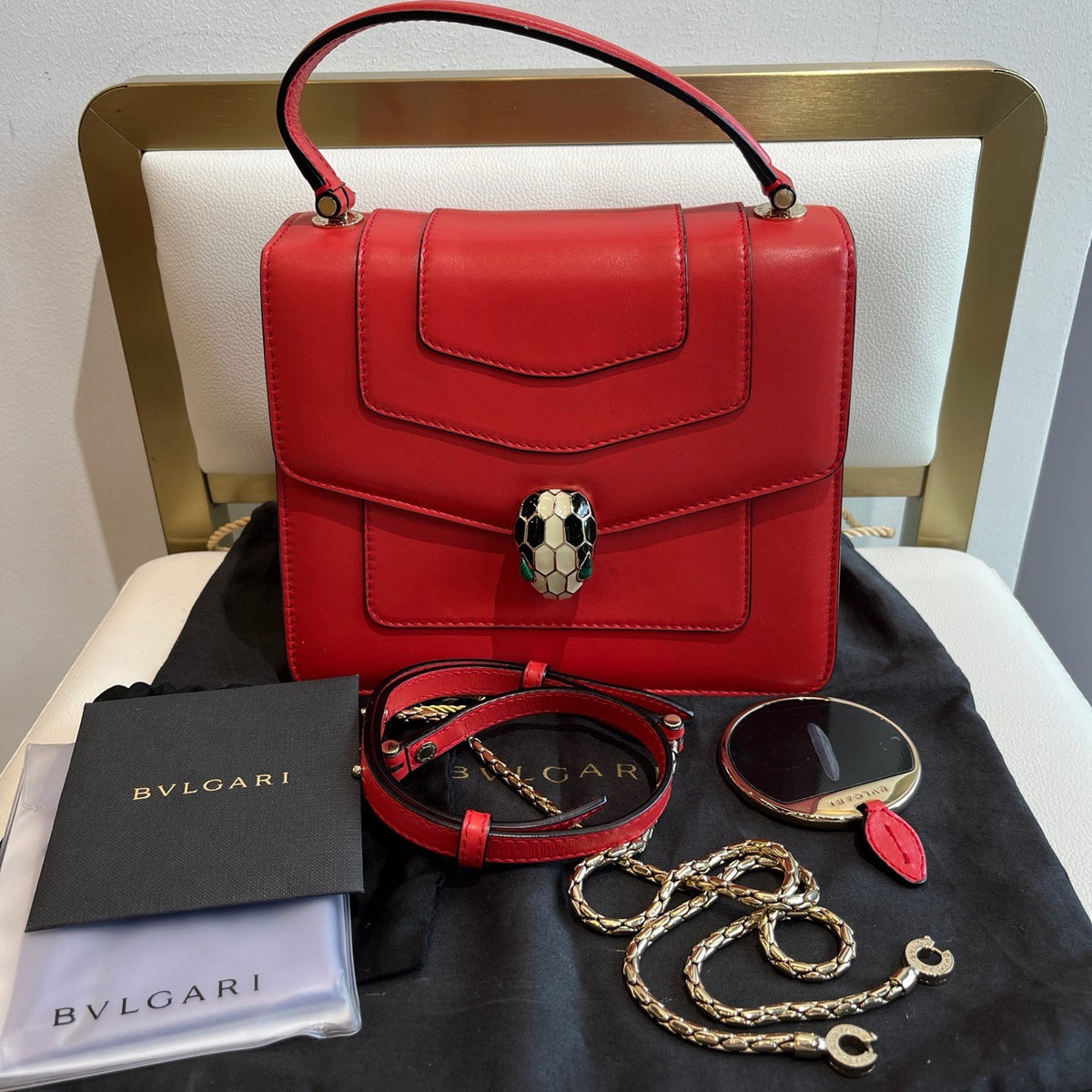 Bvlgari - Serpenti Forever - Leather - Red - (Small)