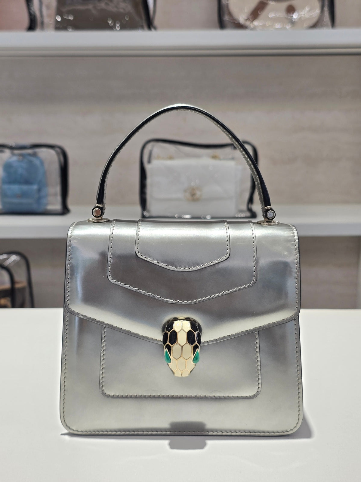 Bvlgari - Serpenti Forever - Leather - Silver - (mini)