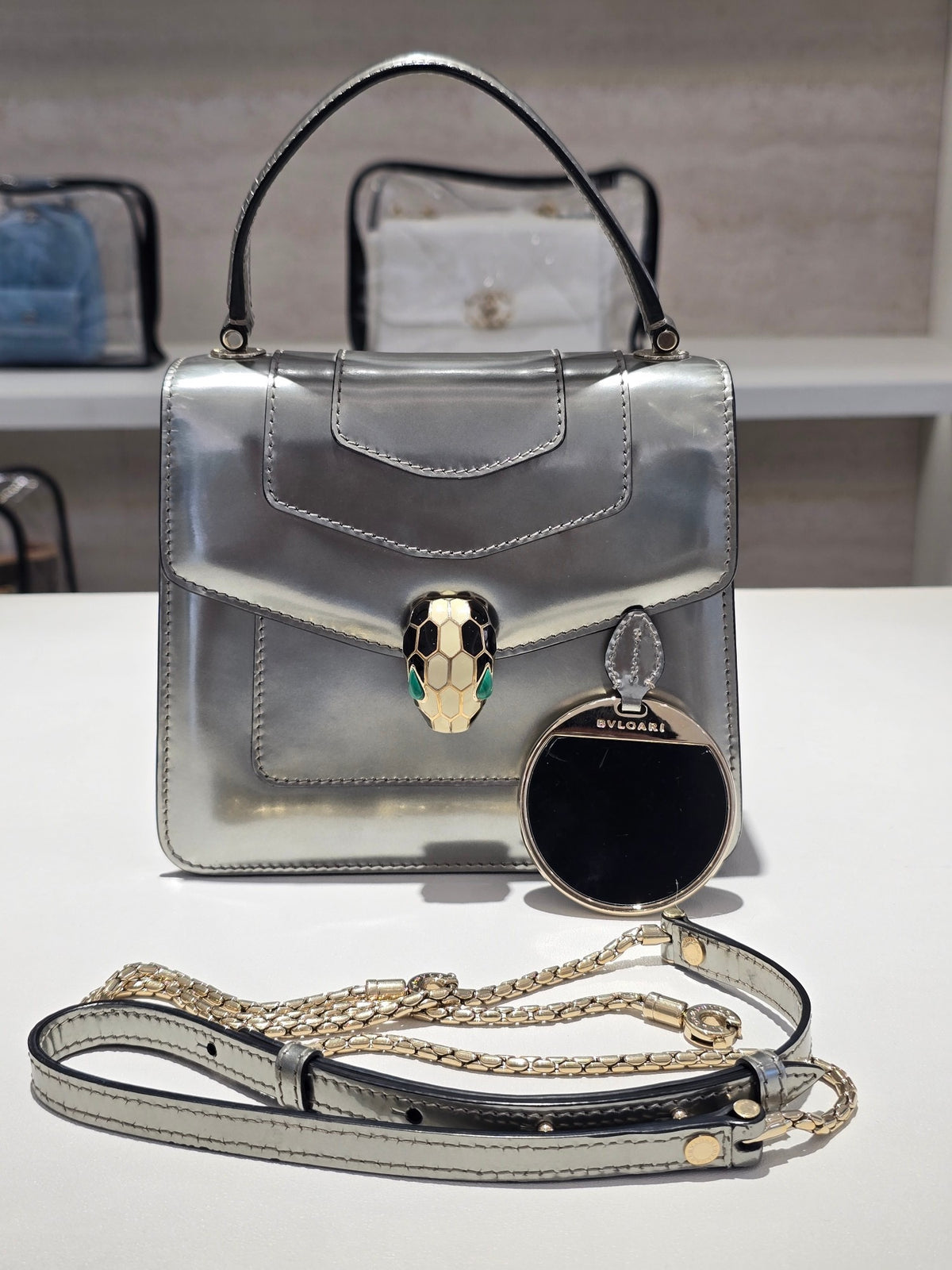 Bvlgari - Serpenti Forever - Leather - Silver - (mini)
