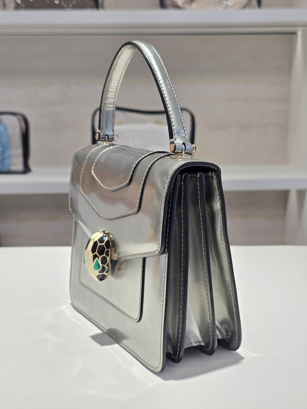 Bvlgari - Serpenti Forever - Leather - Silver - (mini)