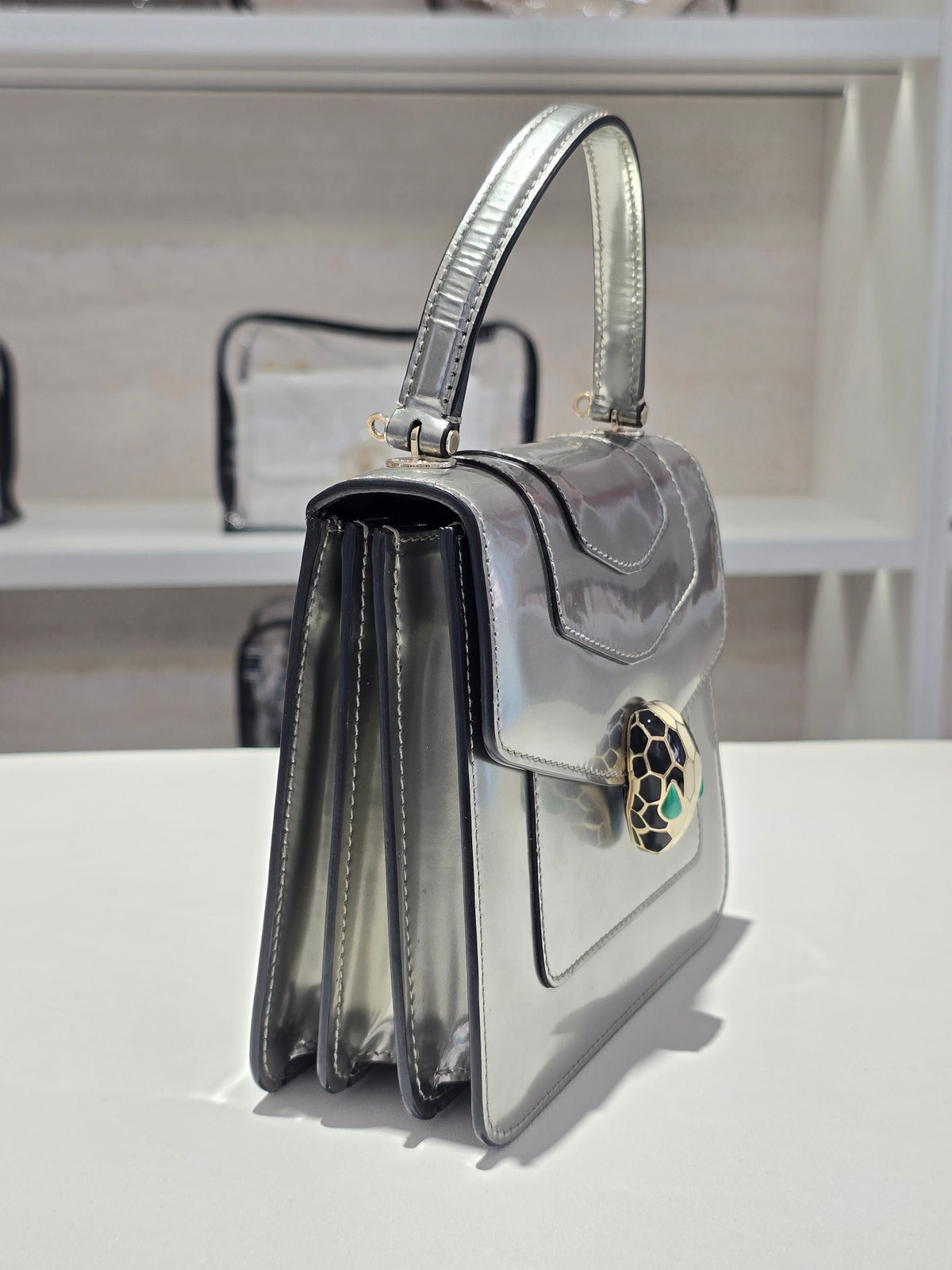 Bvlgari - Serpenti Forever - Leather - Silver - (mini)