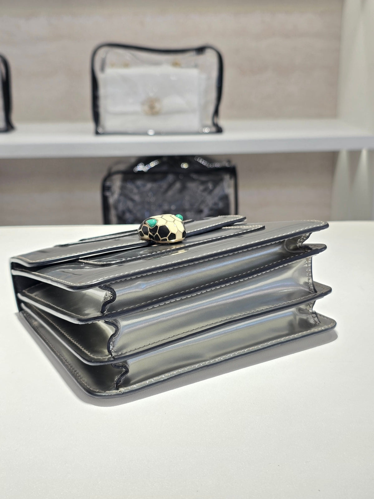 Bvlgari - Serpenti Forever - Leather - Silver - (mini)