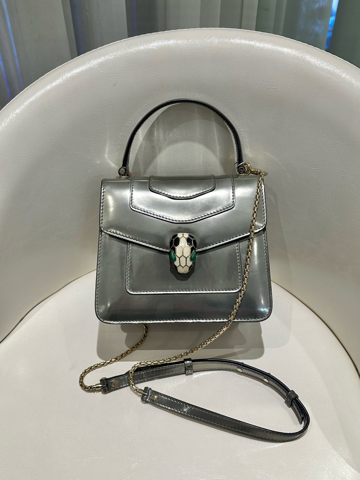 Bvlgari - Serpenti Forever - Leather - Silver - (small)