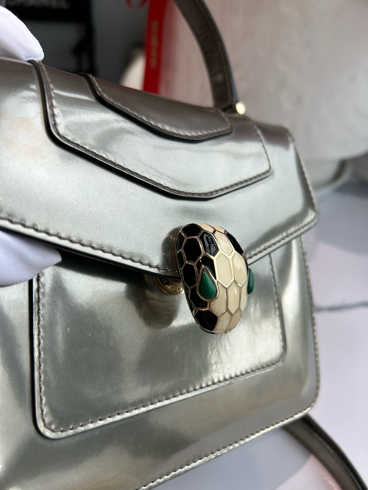 Bvlgari - Serpenti Forever - Leather - Silver - (small)
