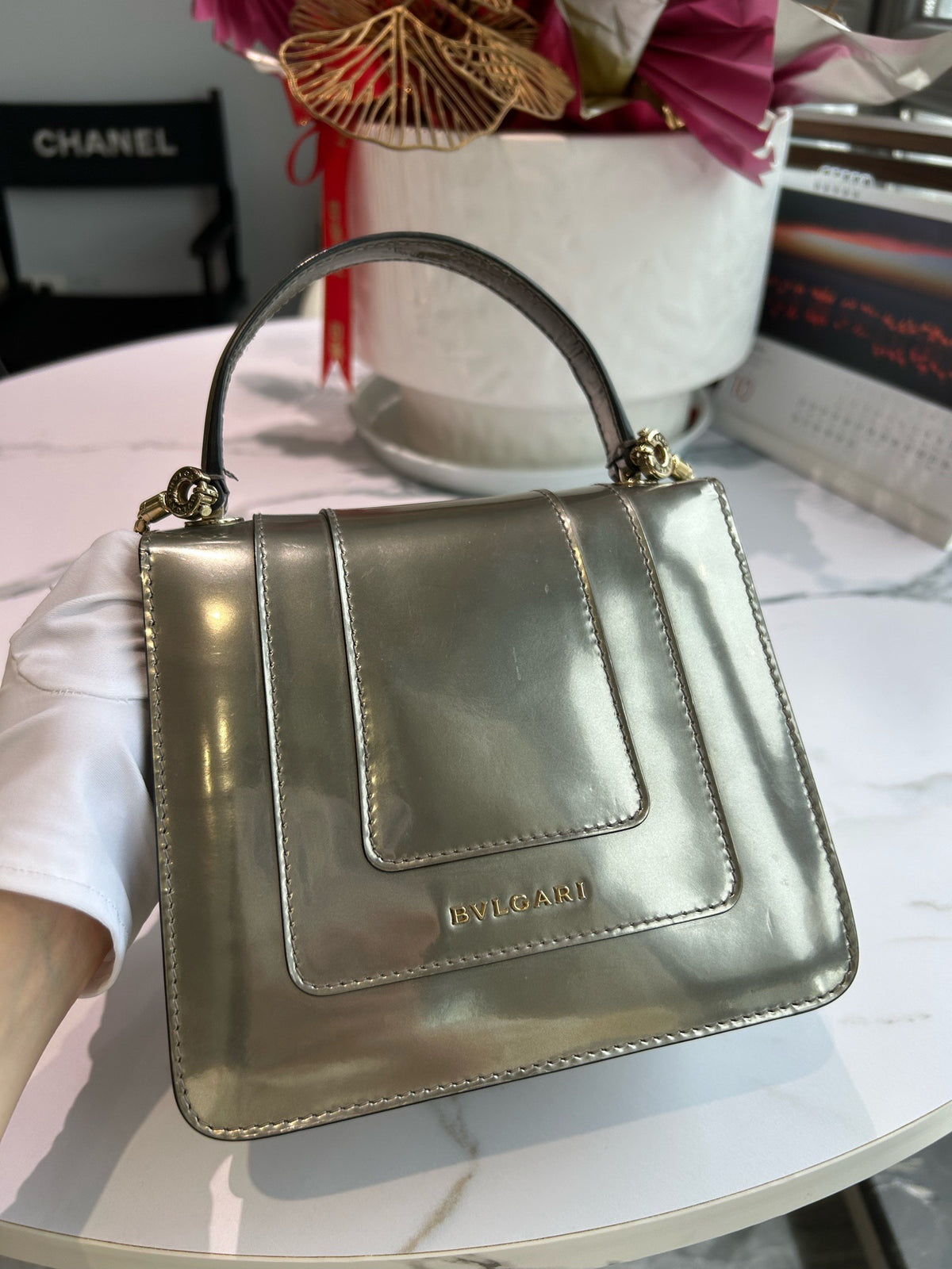 Bvlgari - Serpenti Forever - Leather - Silver - (small)