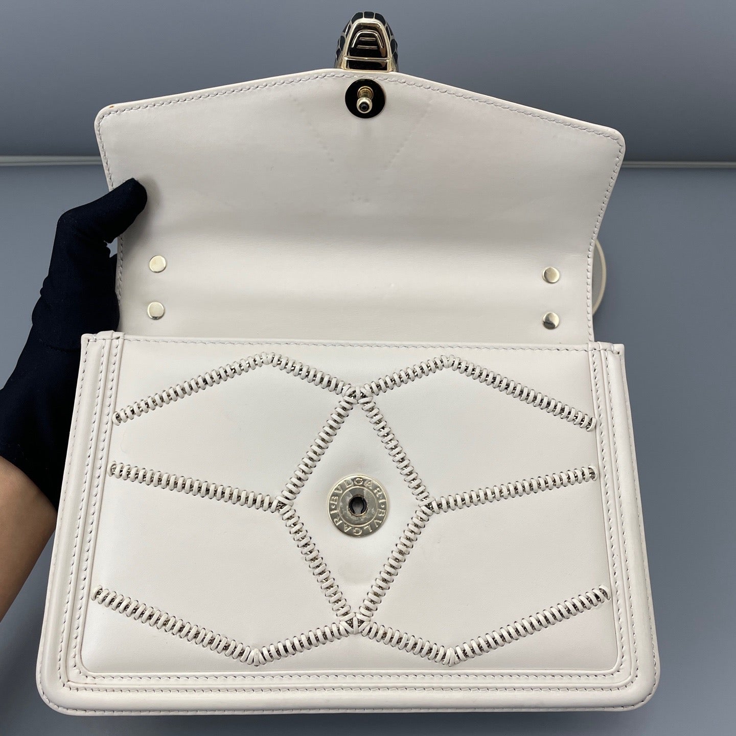 Bvlgari - Serpenti Forever - Leather - White - (small)