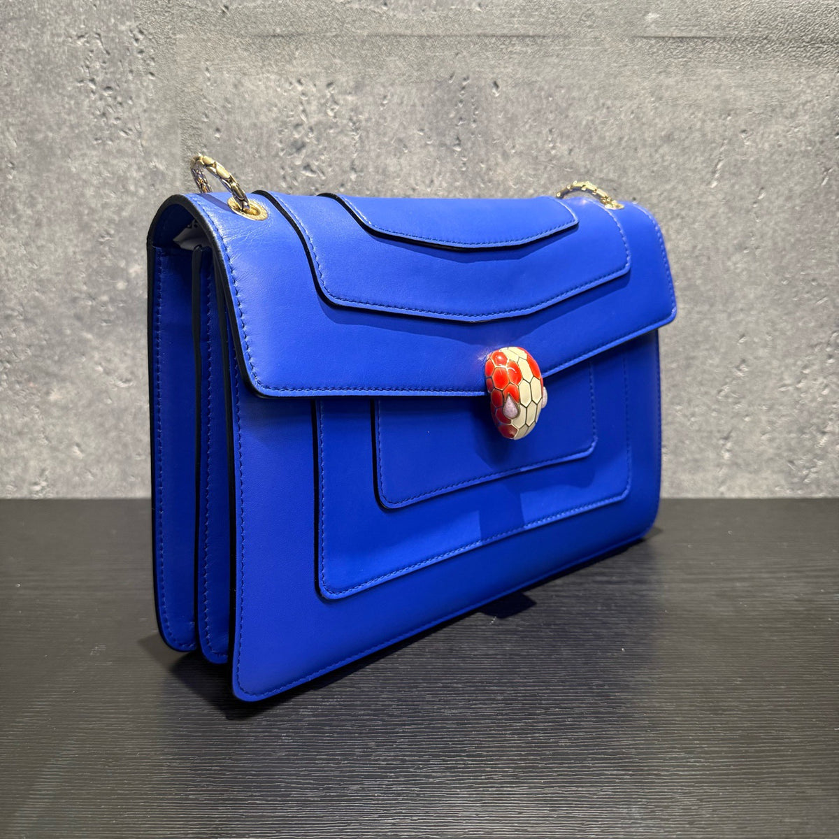 Bvlgari - Serpenti Forever Medium - Leather - Blue - (medium)