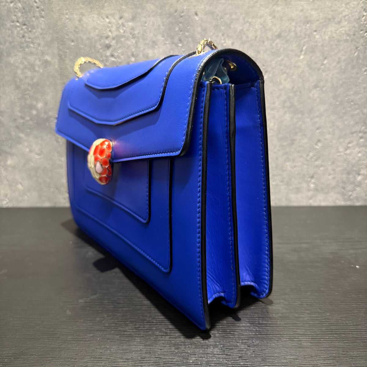 Bvlgari - Serpenti Forever Medium - Leather - Blue - (medium)