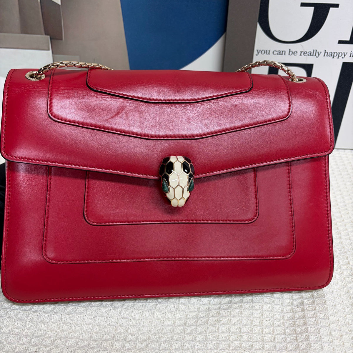 Bvlgari - Serpenti Forever Medium - Leather - Red - (medium)