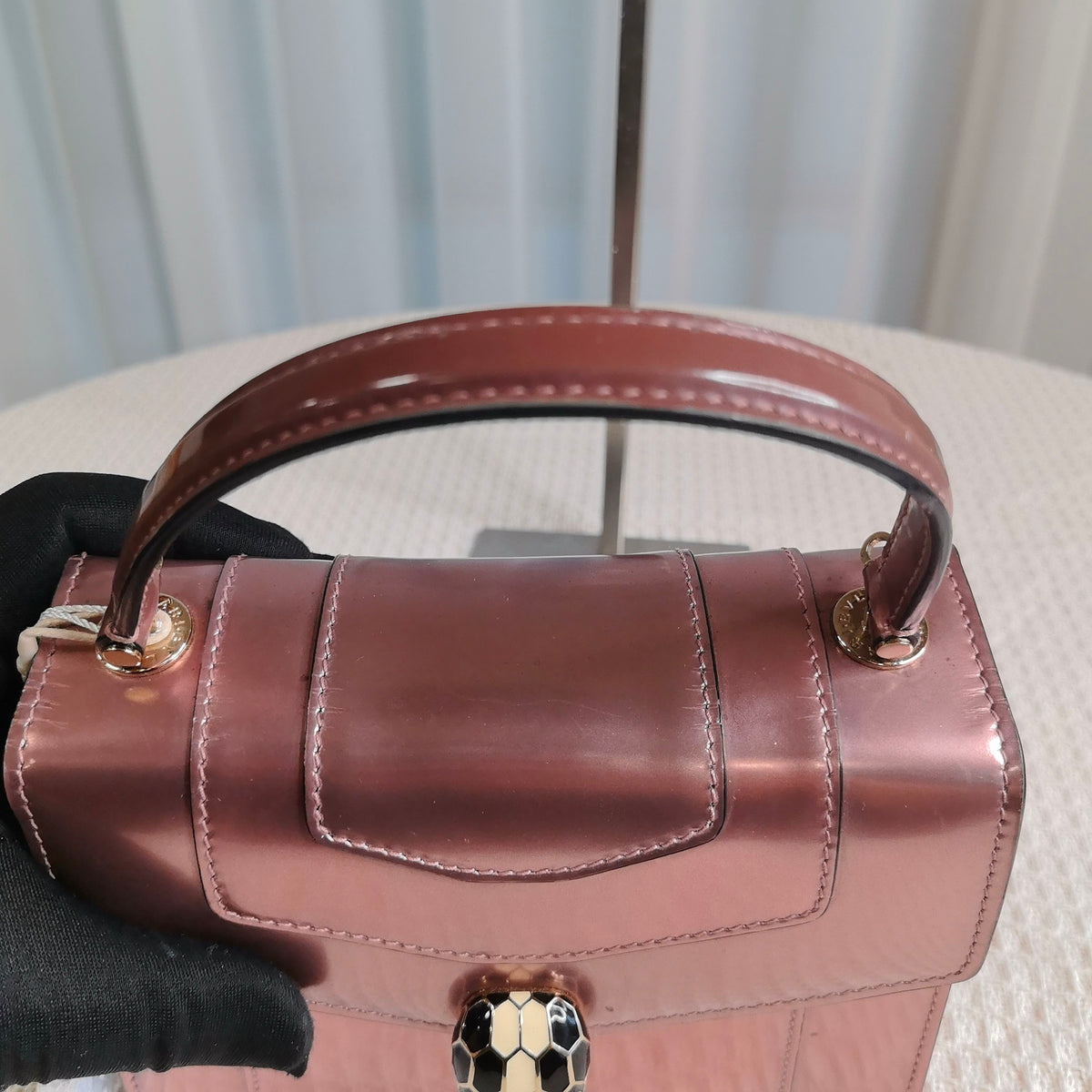Bvlgari - Serpenti Forever - Patent leather - Burgundy