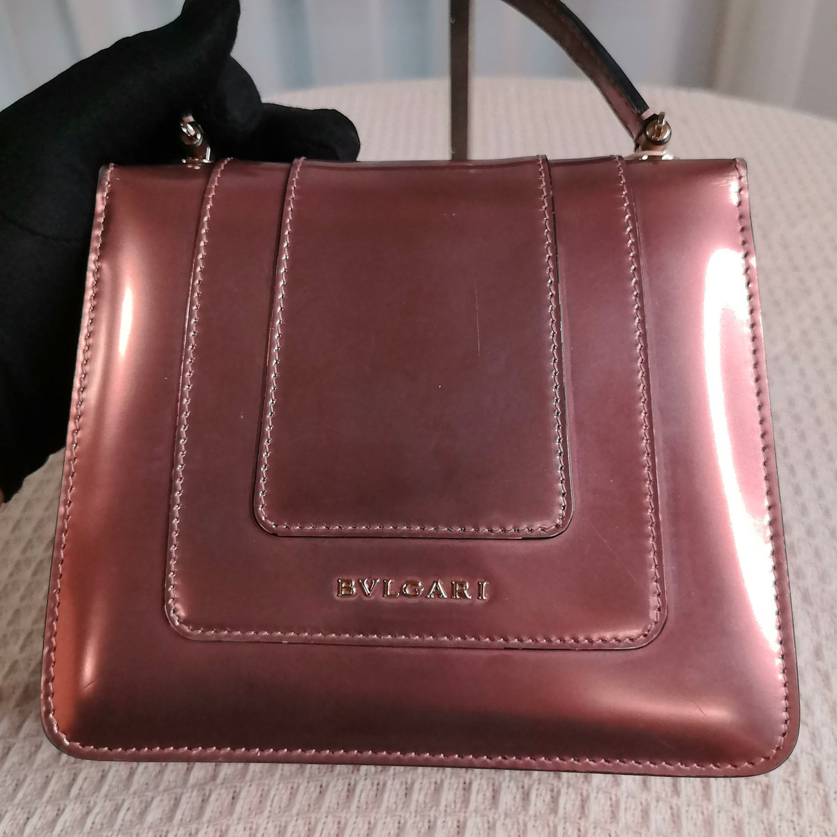 Bvlgari - Serpenti Forever - Patent leather - Burgundy