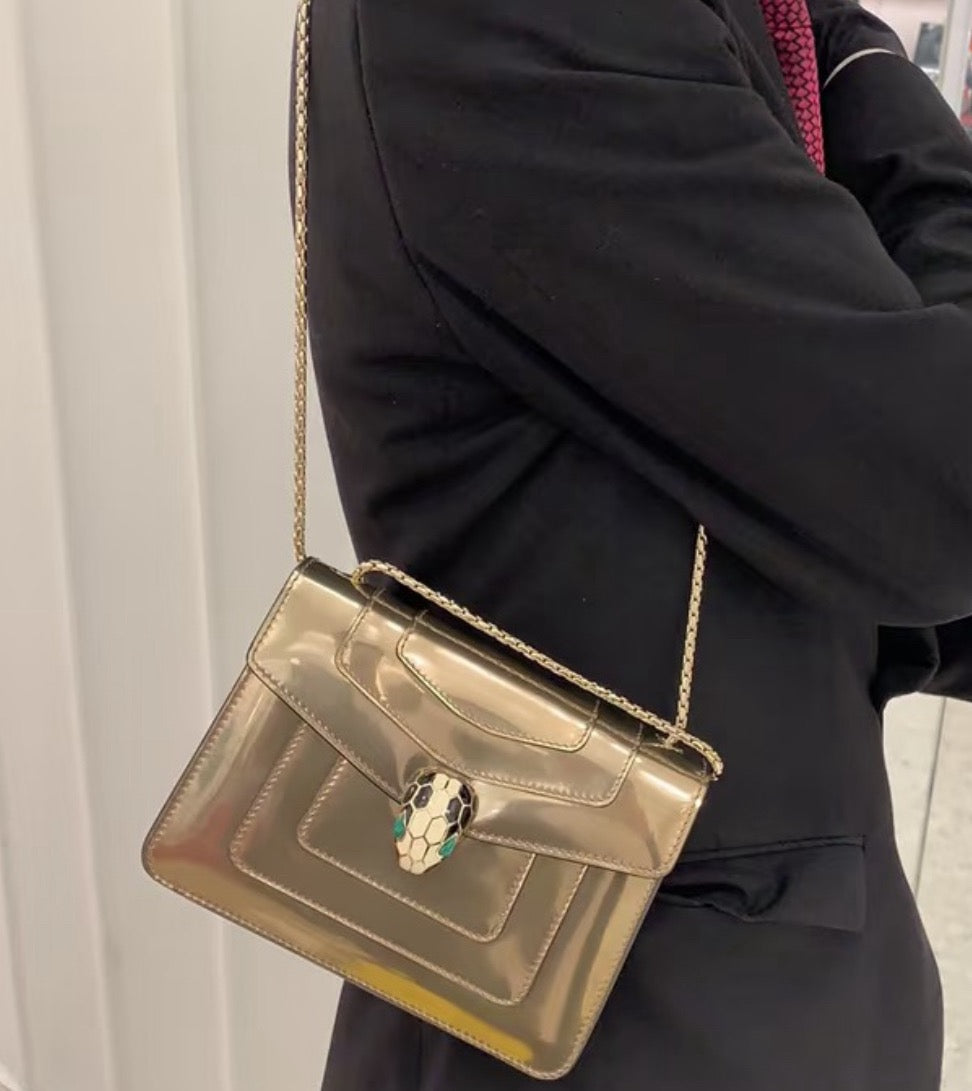 Bvlgari - Serpenti Forever - Patent leather - Gold - (small)