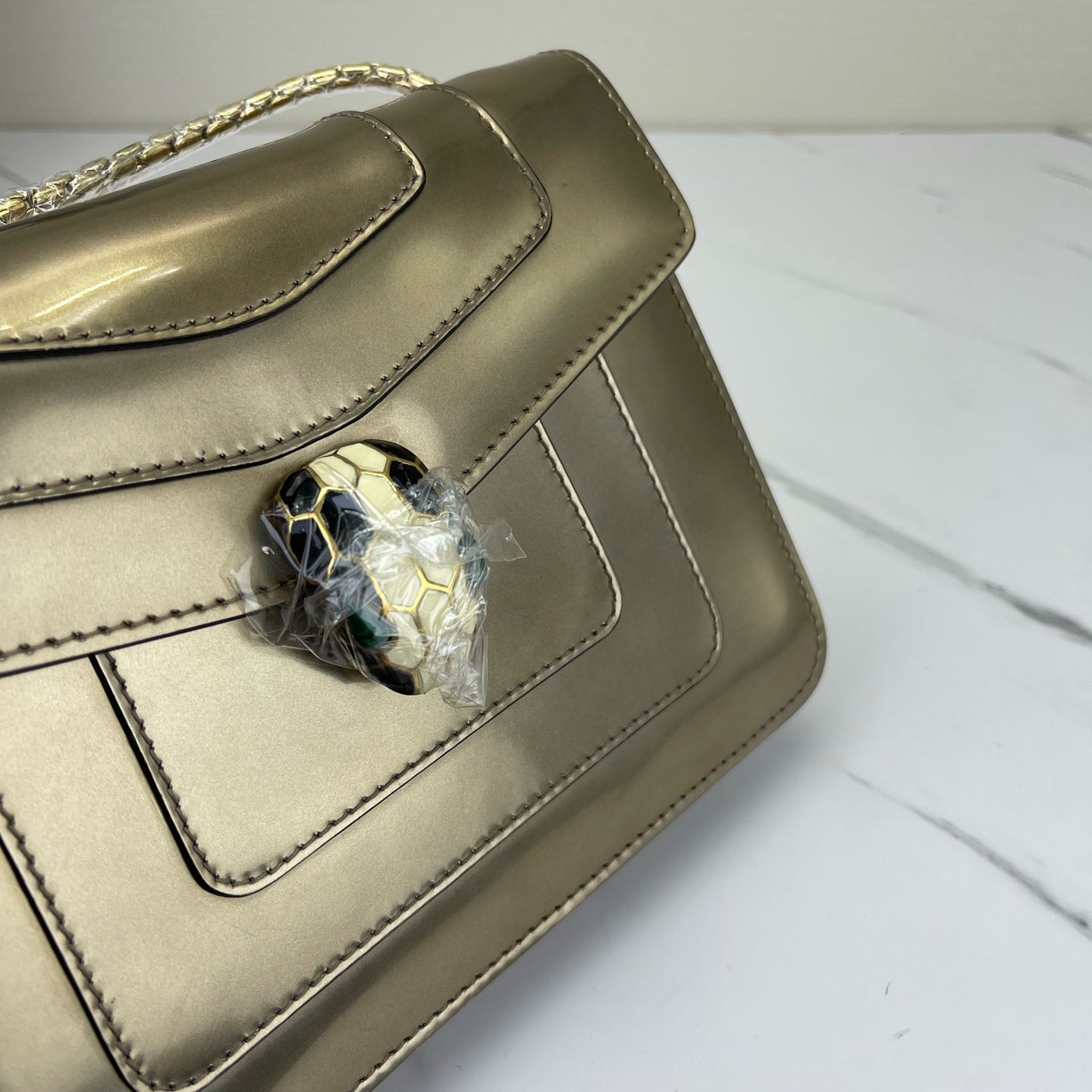 Bvlgari - Serpenti Forever - Patent leather - Gold - (small)