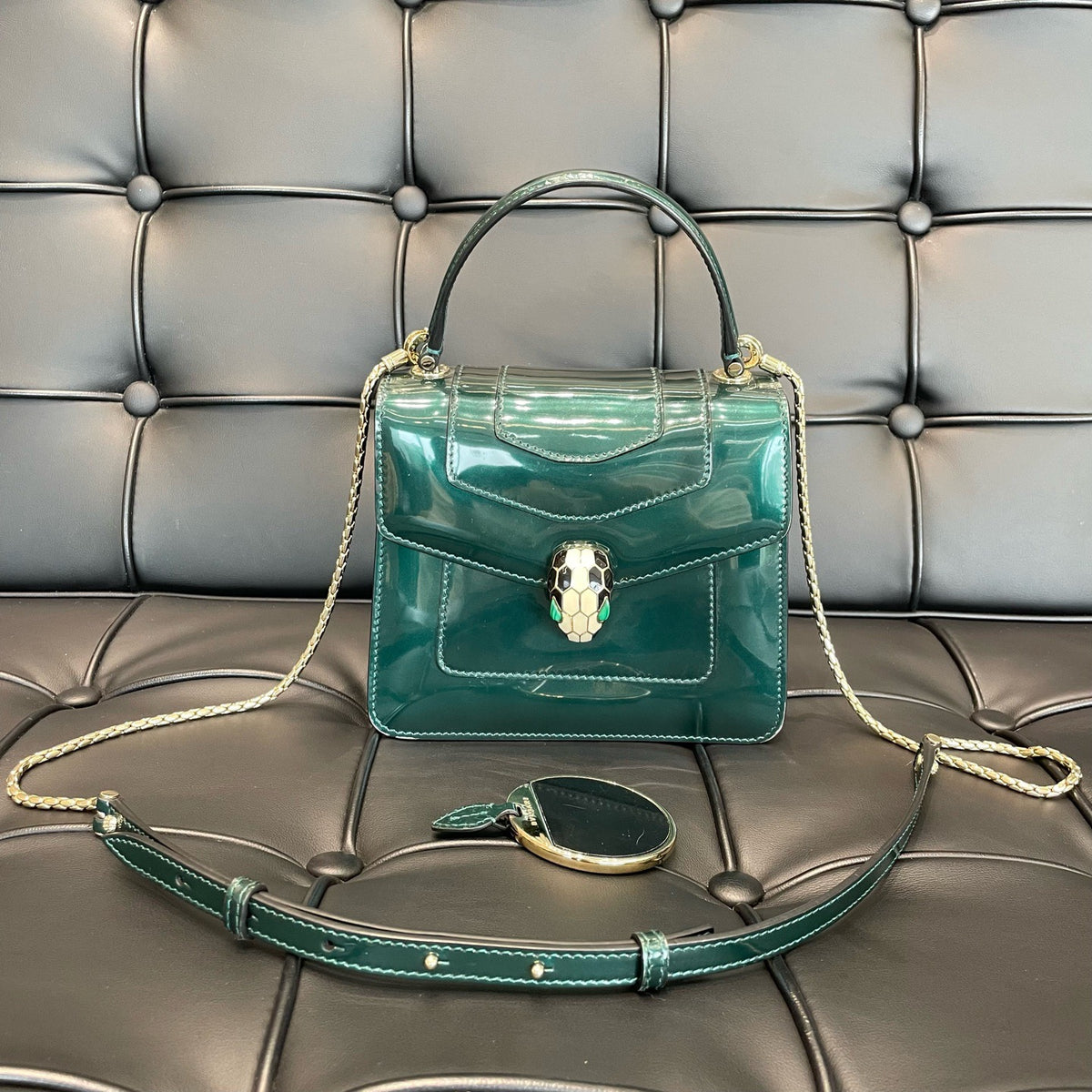 Bvlgari - Serpenti Forever - Patent leather - Green - (mini)