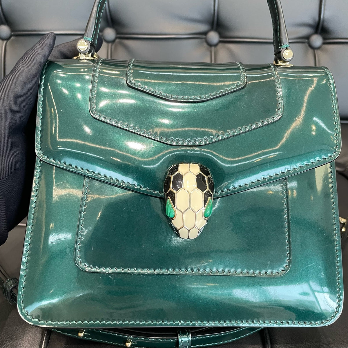 Bvlgari - Serpenti Forever - Patent leather - Green - (mini)