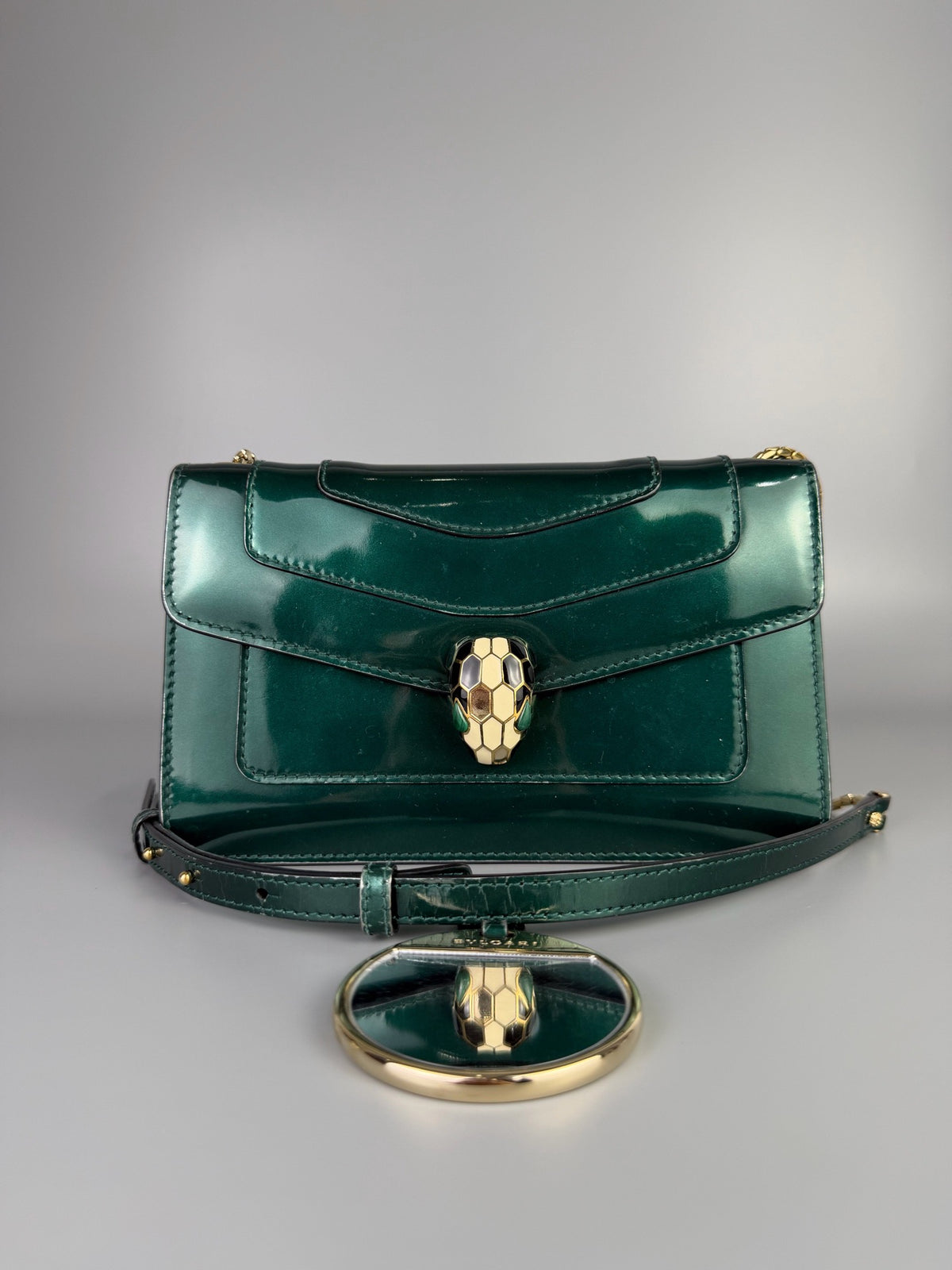 Bvlgari - Serpenti Forever - Patent leather - Green - (small)